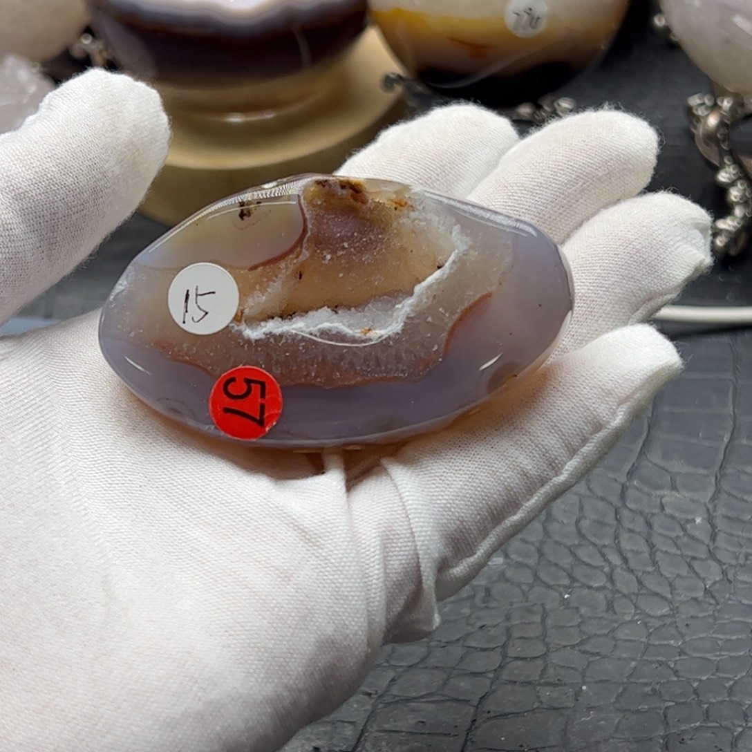 珠宝半成品未镶嵌水晶全抛小钱袋57