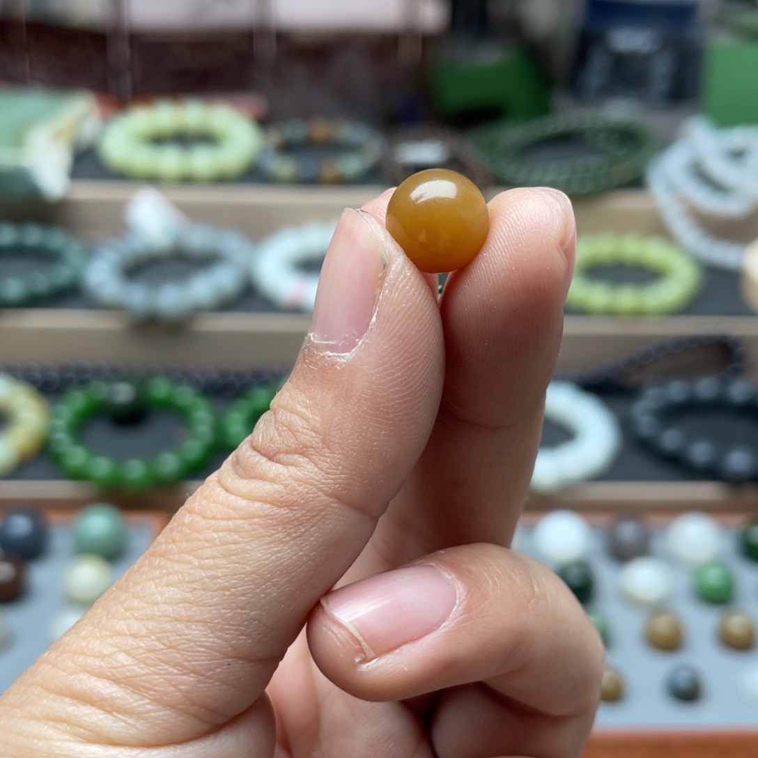 和田玉单珠10未镶嵌