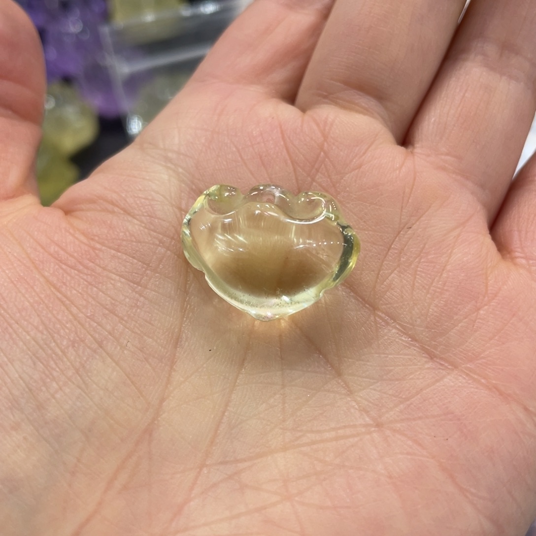 黄晶如意吊坠未镶嵌