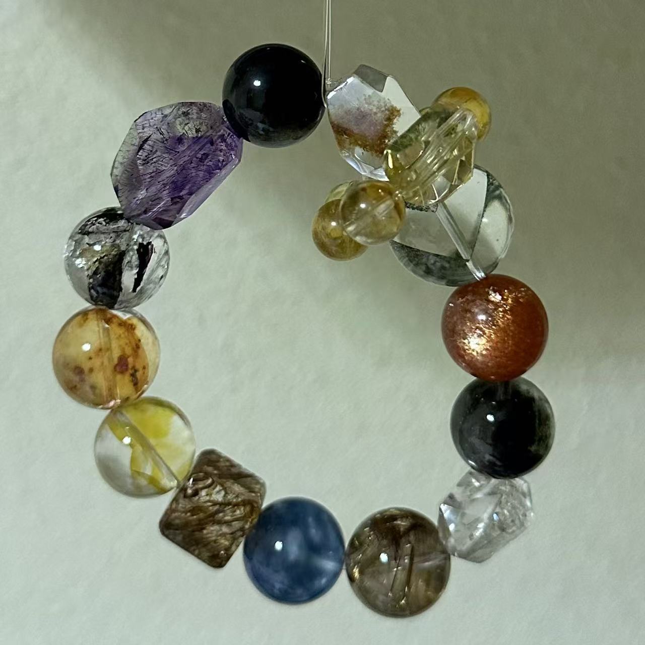 合金水晶手链 每一条纹路都是命运筛序幸运款（水晶手串）