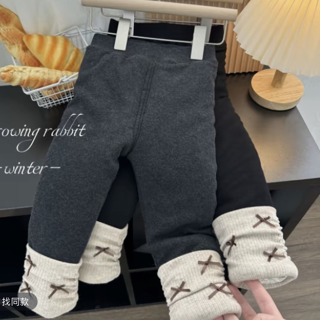 女童一条过冬堆堆袜打底裤