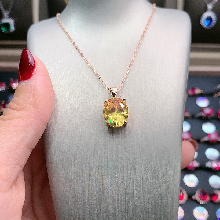 水晶吊坠(赠链)银S925镶嵌1 0.12