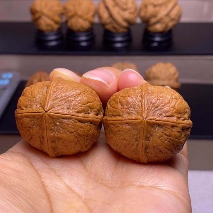 文玩核桃把件骰子四楞46