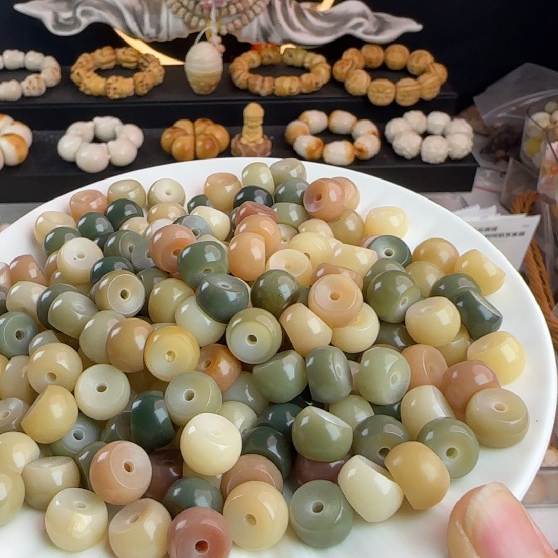 菩提根/象牙果手串卡12玛卡龙大肠1000颗批发