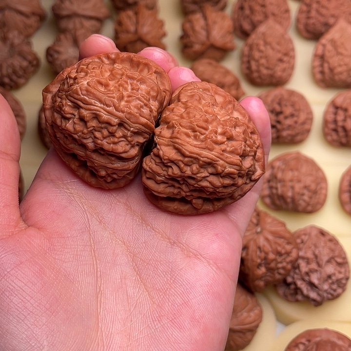 J***n把件文玩核桃三角白45