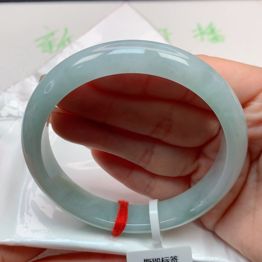 翡翠手镯未镶嵌62-63晴底