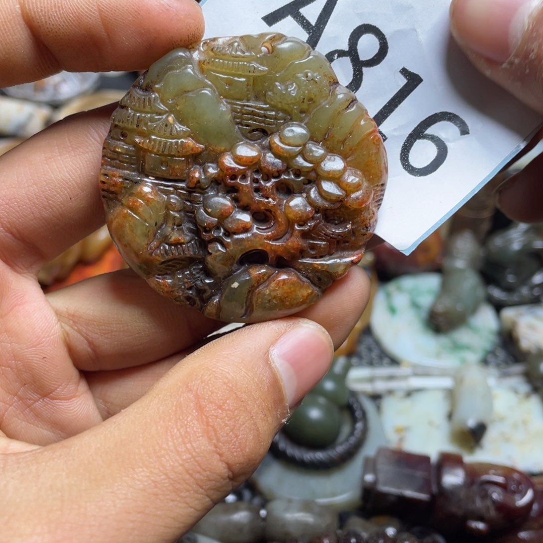 和田玉（糖玉）挂件未镶嵌