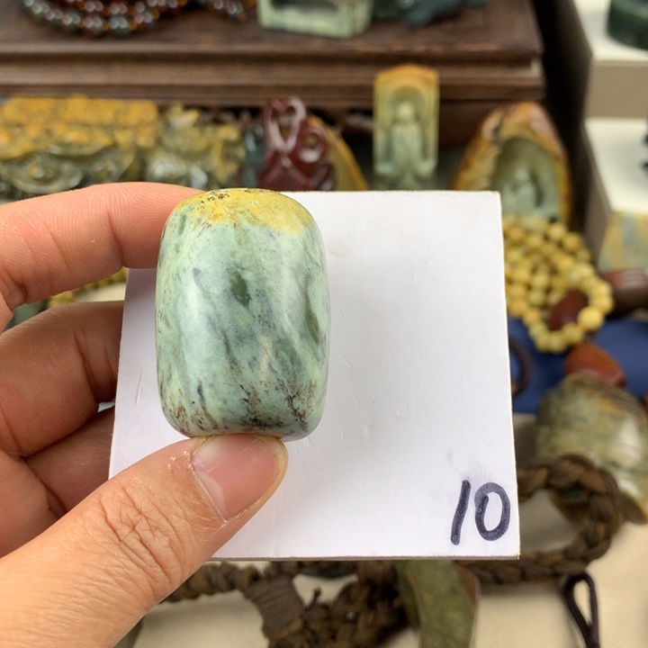 岫岩河磨玉（透闪石质玉）手把件未镶嵌-****顺