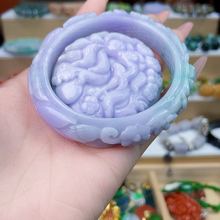 噜***撒翡翠未镶嵌手链手链