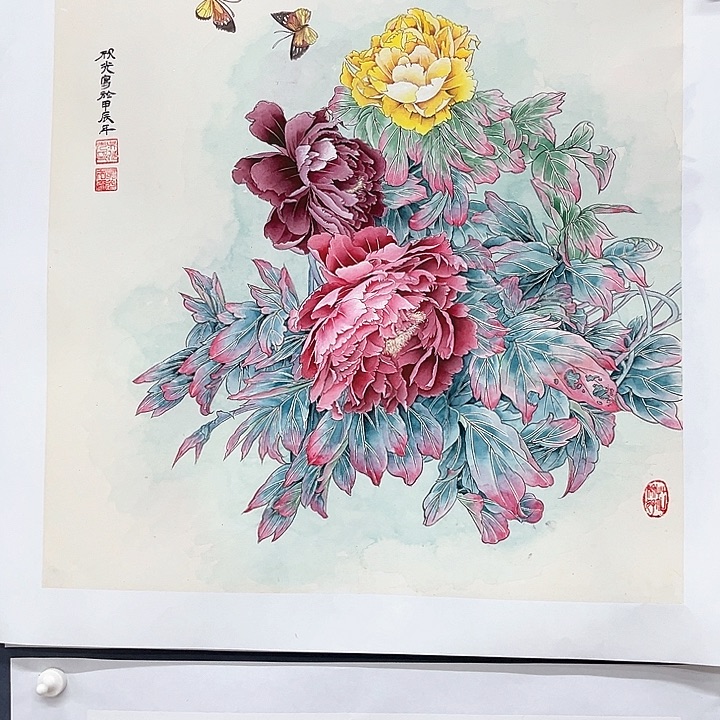 国画春**视四尺斗方吴欣光