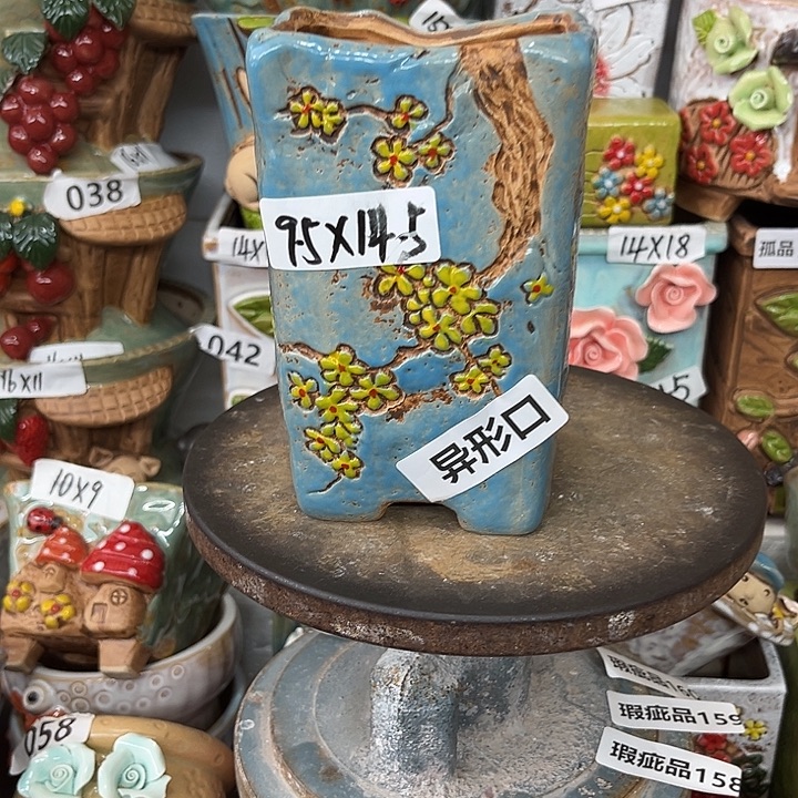 紫砂花盆粗陶材质多肉花盆