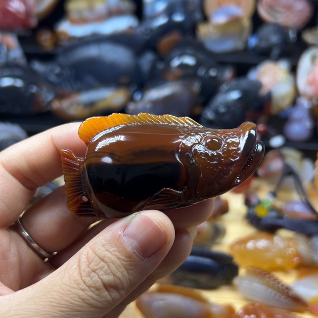 玛瑙/玉髓未镶嵌吊坠