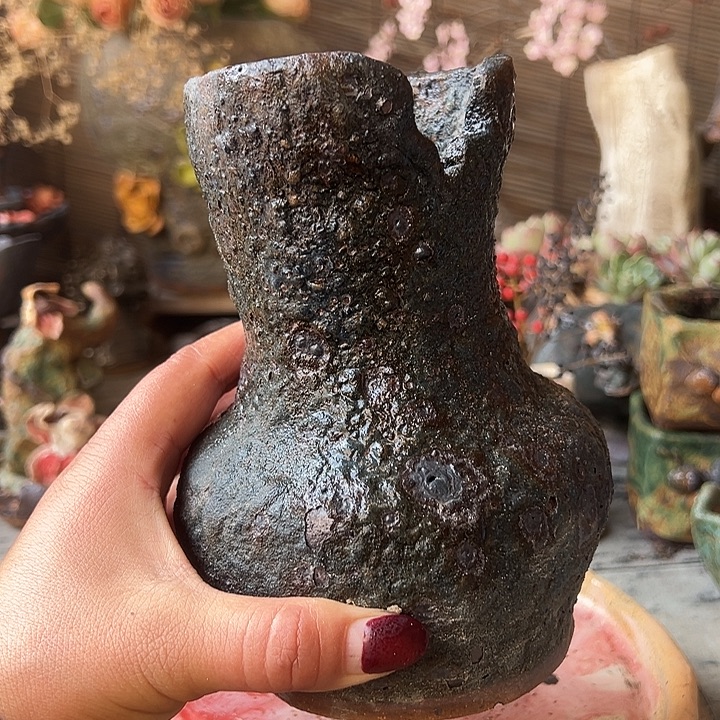 福利开播手工高温粗陶盆