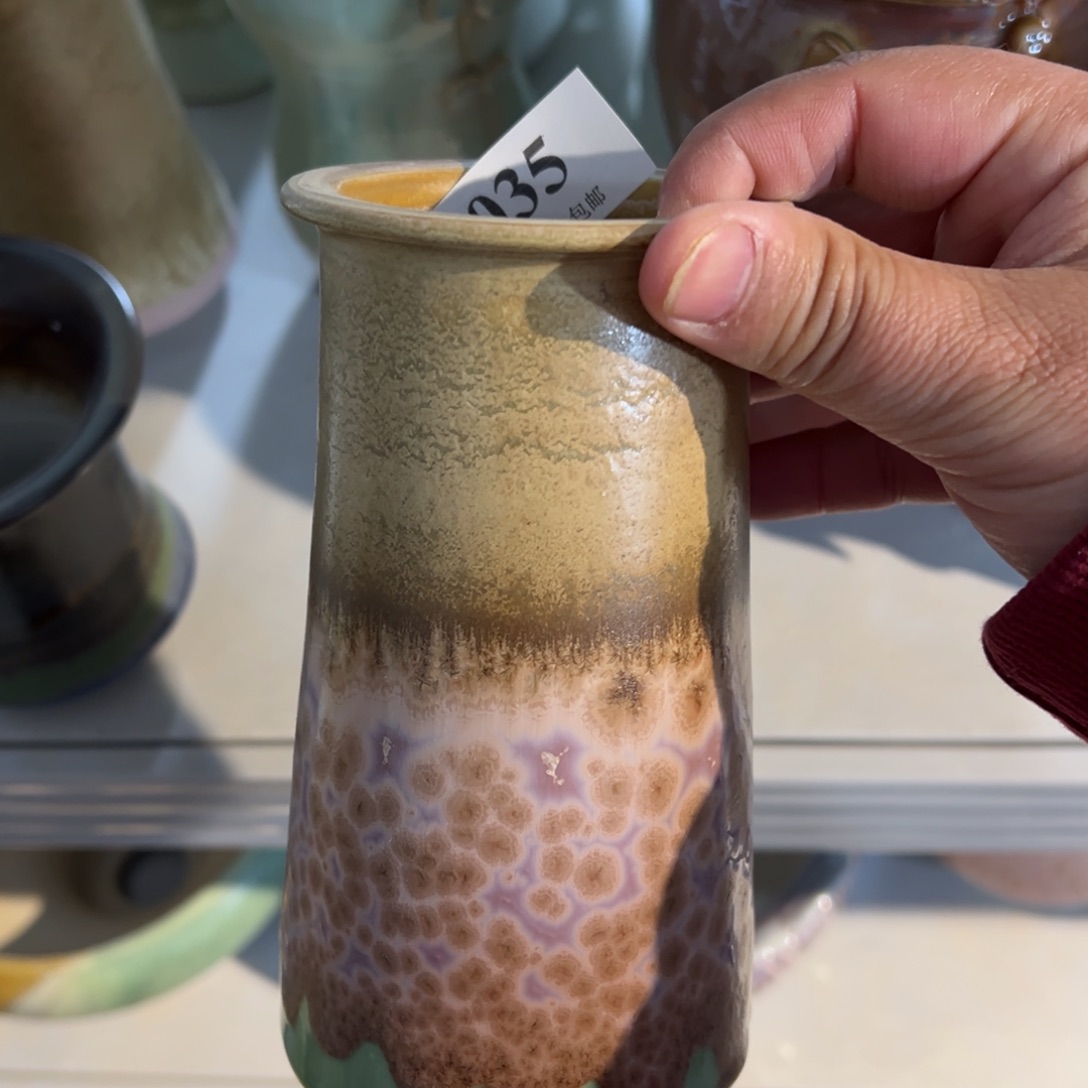 红陶口6高15 景德镇手工花盆