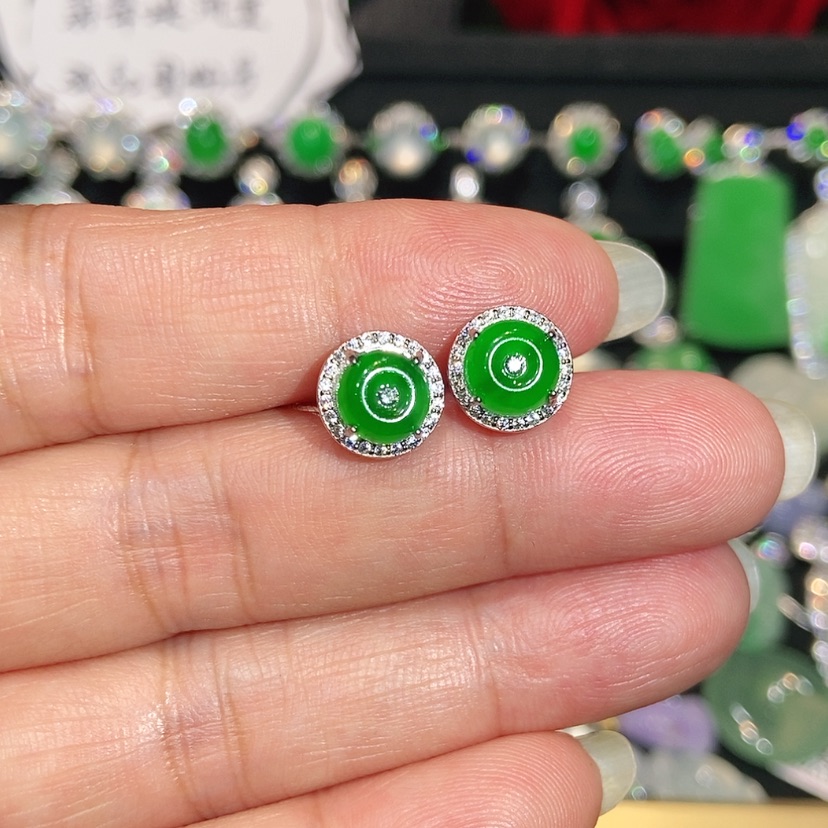 【闪购商品】未镶嵌翡翠耳饰天然翡翠