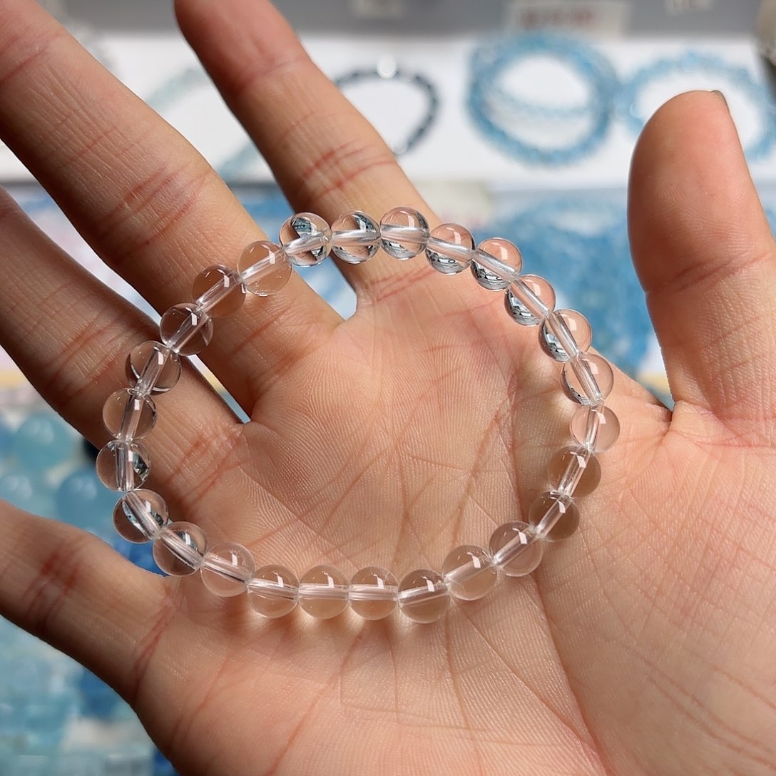 水晶手串未镶嵌白水晶全净体