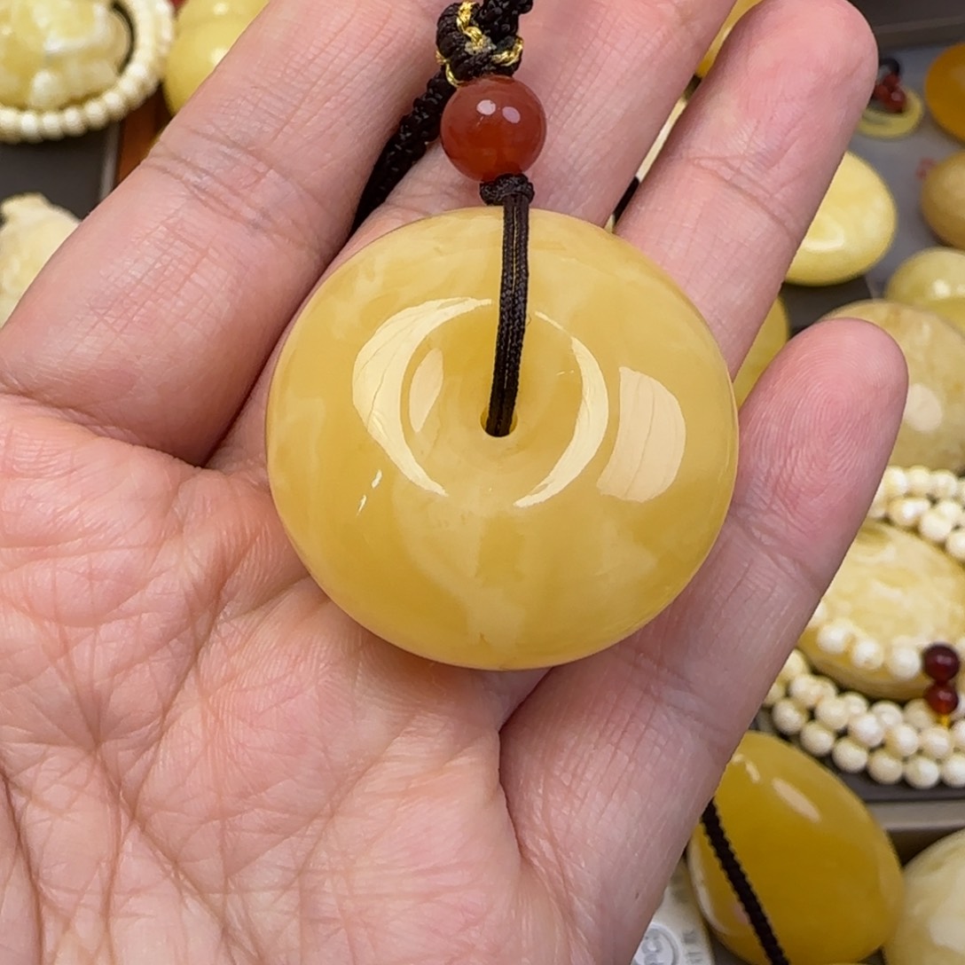 蜜蜡颈饰未镶嵌天然蜜蜡