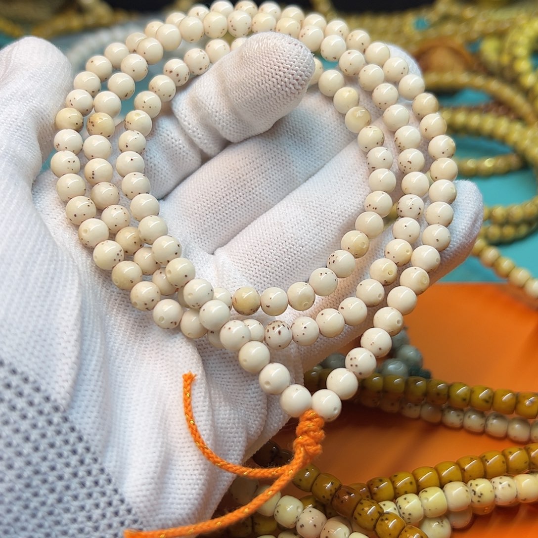 星月菩提吊坠精品冰糖卡6正月通体圆珠龙蛋108