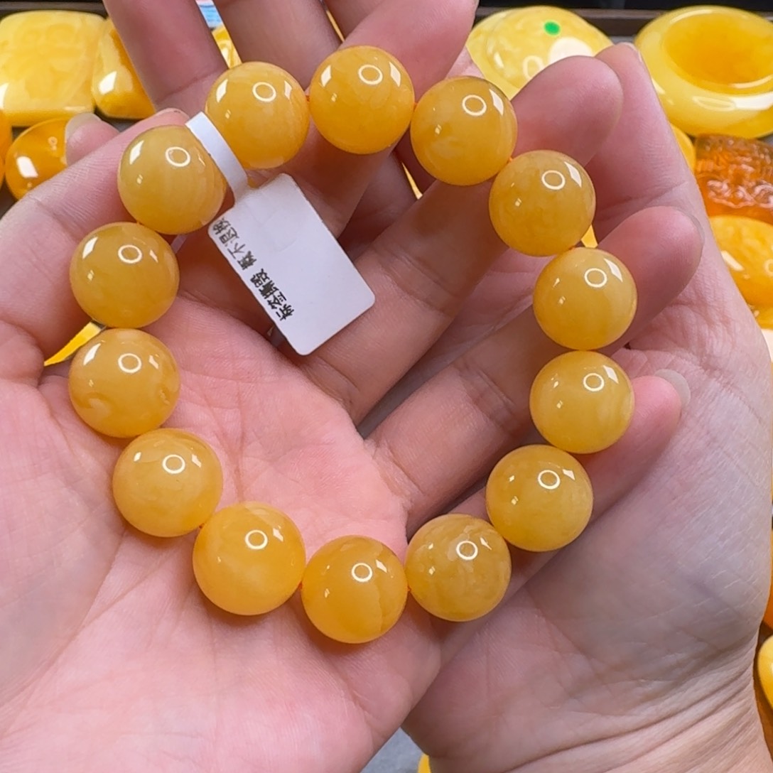 蜜蜡毛衣链未镶嵌一**意