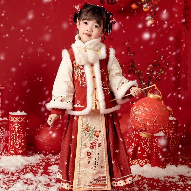 儿童汉服套装两件套有染色库存默认瑕疵不退换