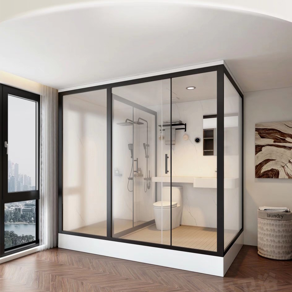 一体式整体淋浴房家用卫生间干湿分离玻璃隔断装修农村浴室高档