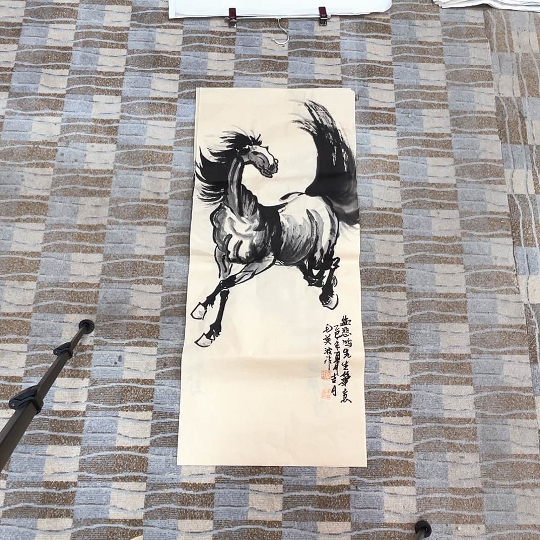 国画毛英波老师小三尺花鸟照片旭