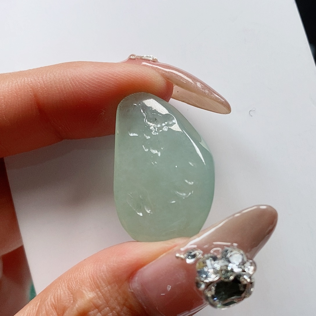 翡翠颈饰未镶嵌缅甸天然a货翡翠挂件