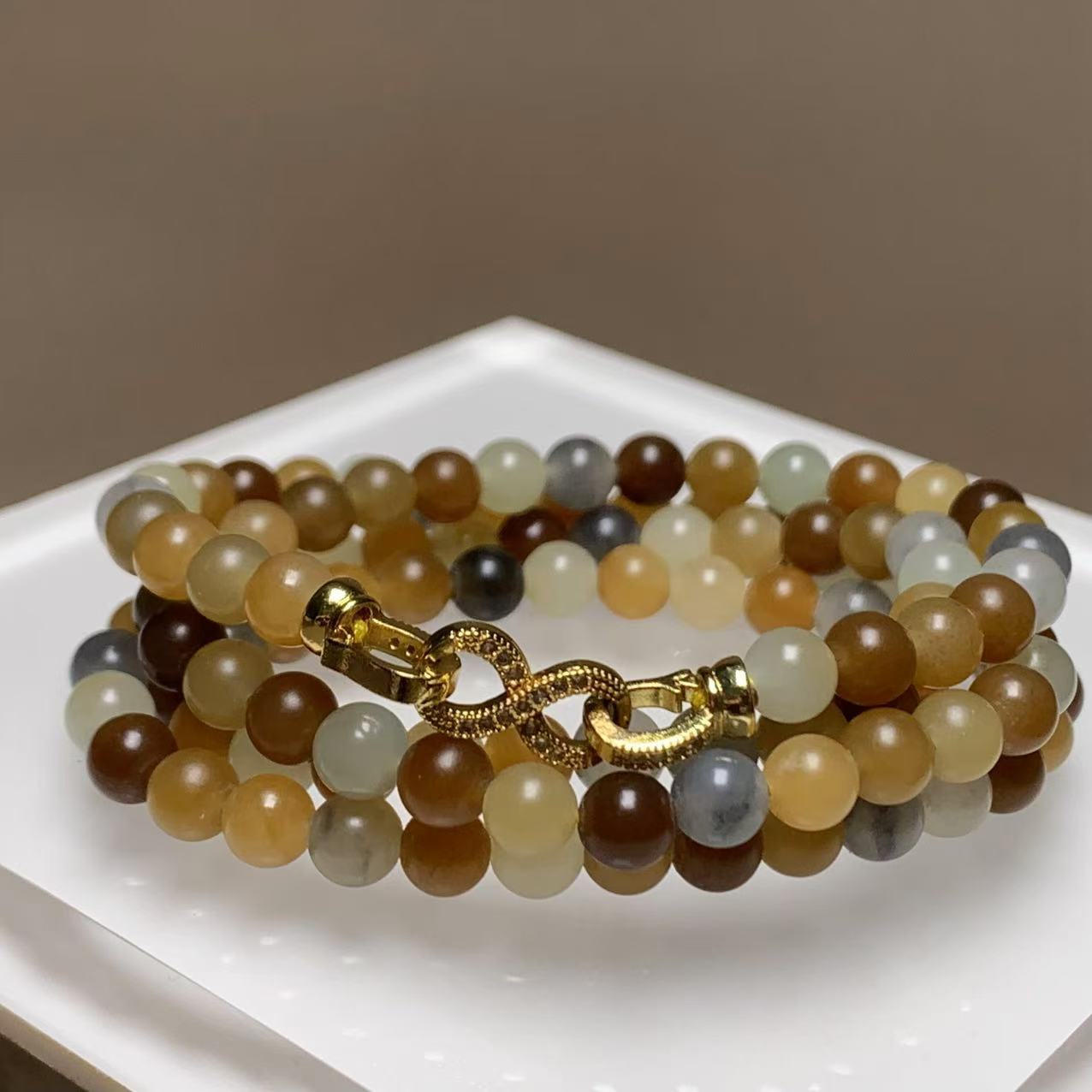 D668珠宝玉石精选和田玉长链