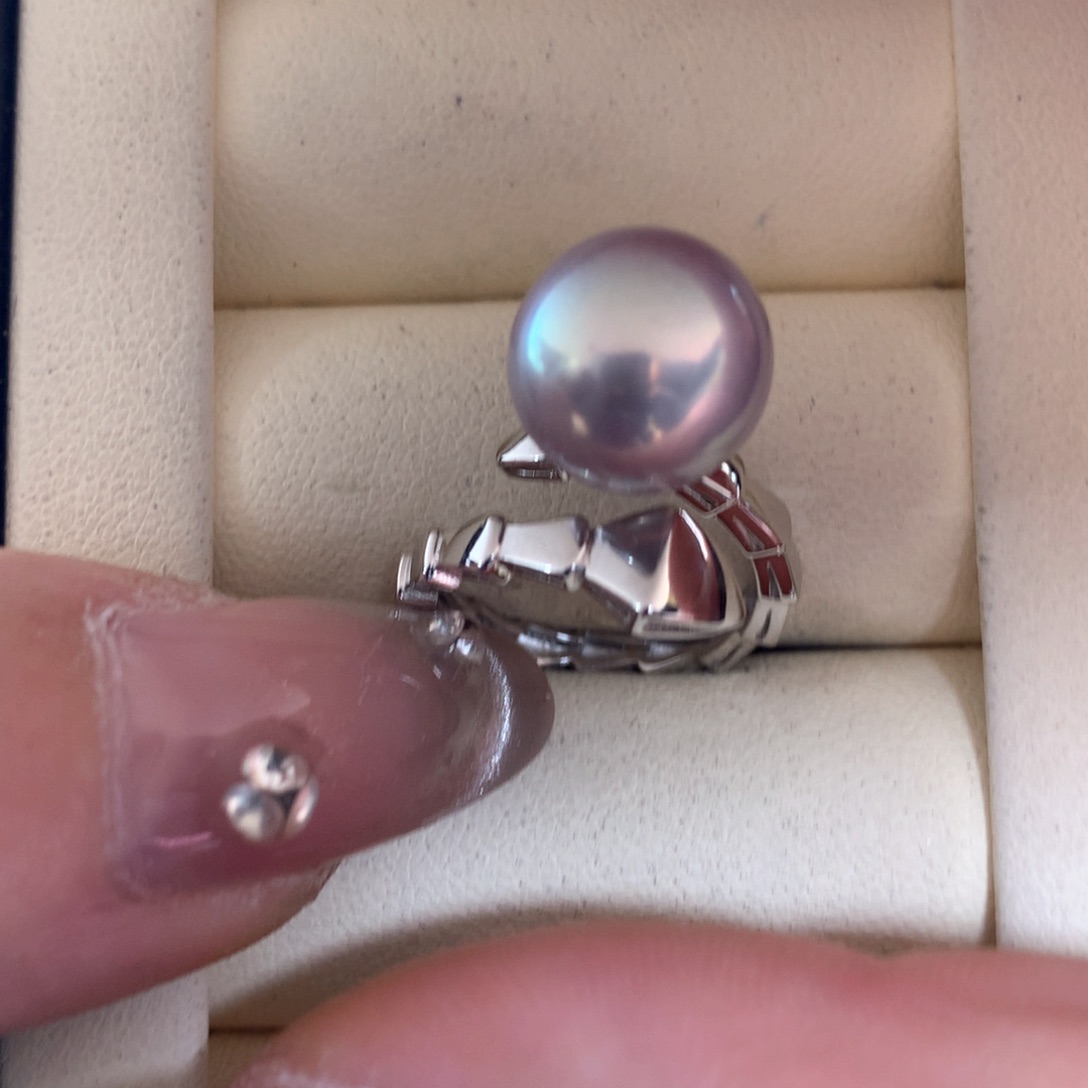淡水珍珠戒指银S925镶嵌