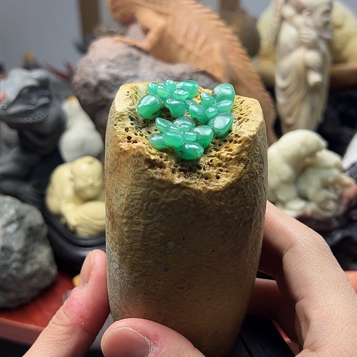 四川石雅安绿摆件