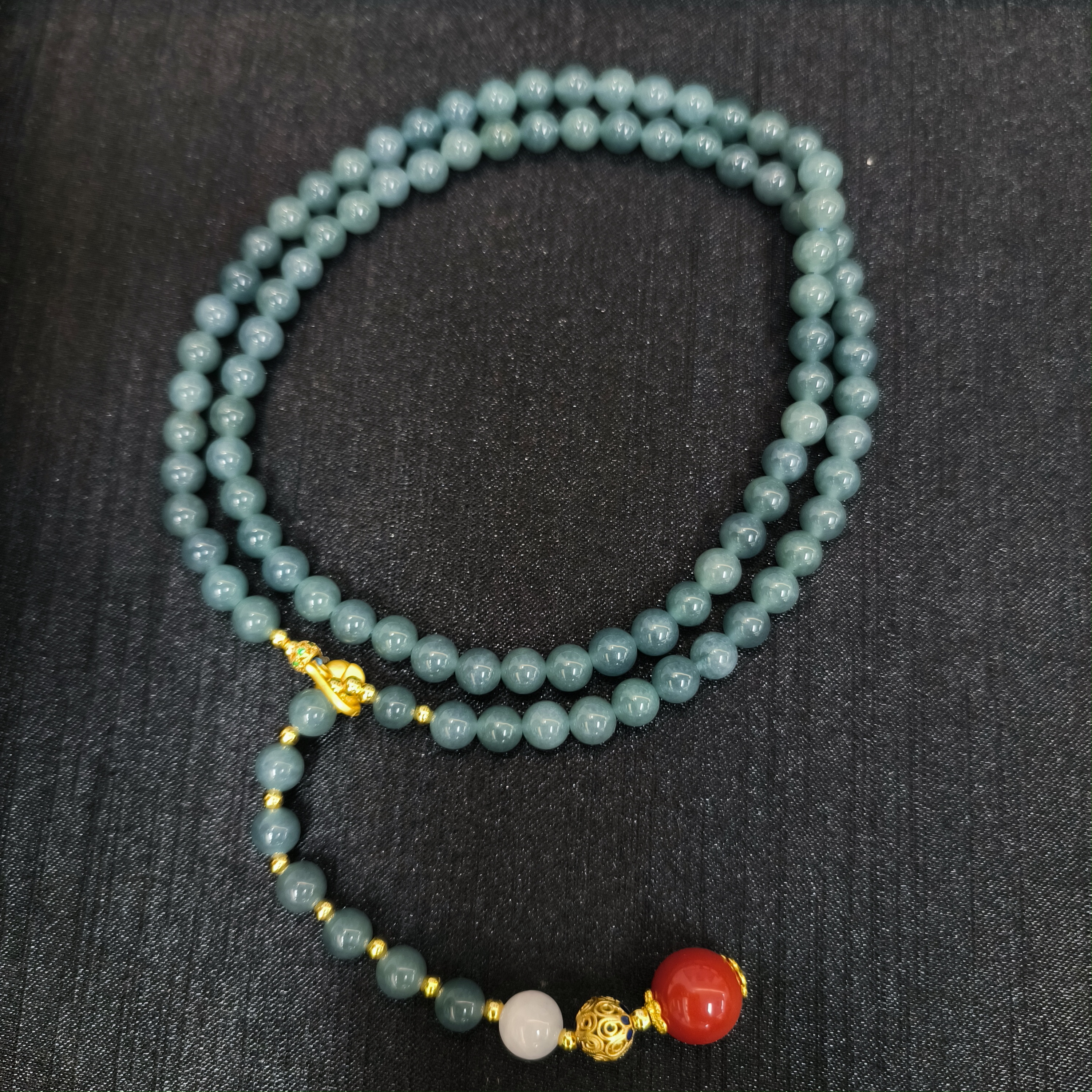 蓝水翡翠Y字链6m（多样性发一件）