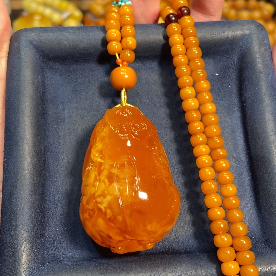 蜜蜡颈饰未镶嵌蜜蜡