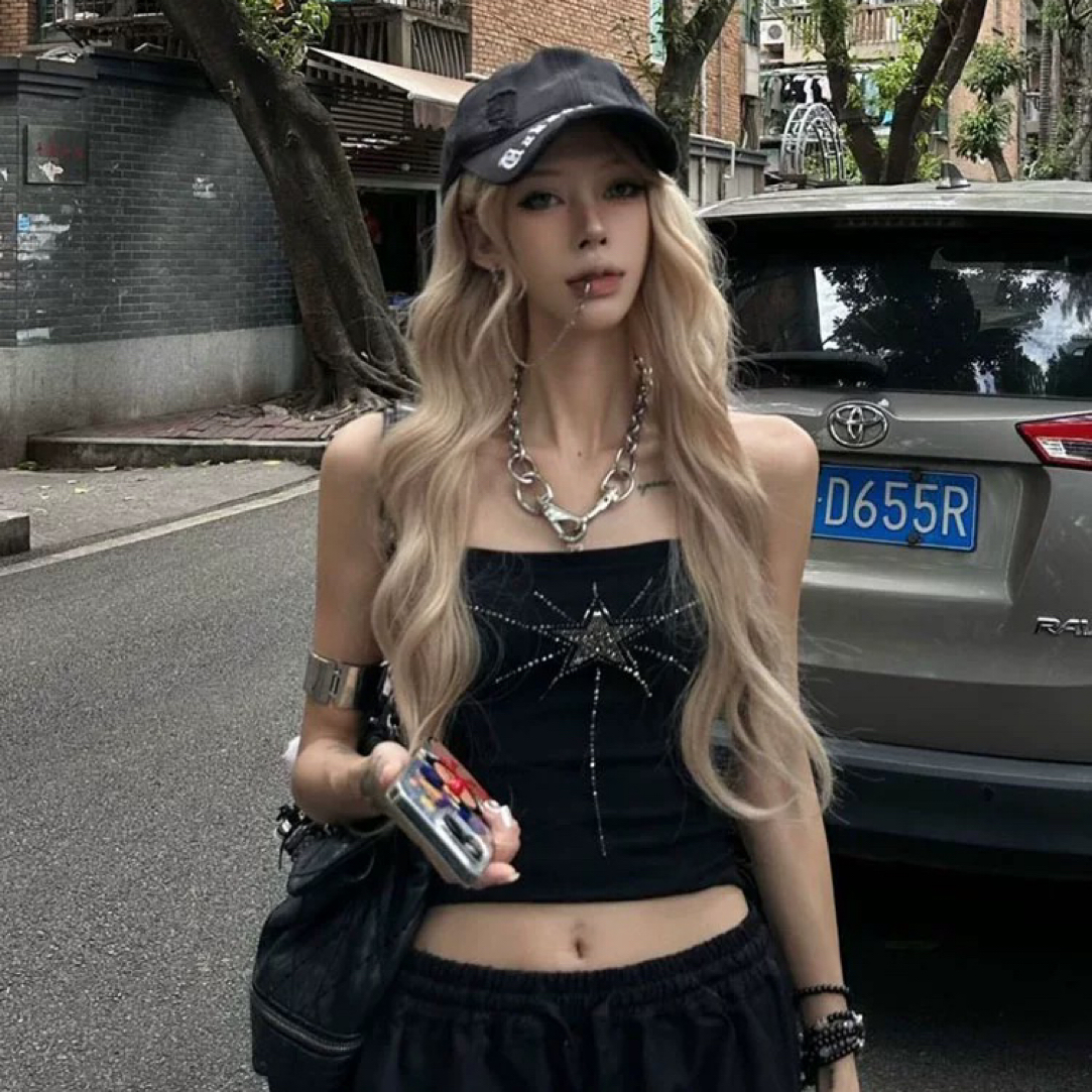 抹胸吊带女夏季辣妹修身短款外穿上衣