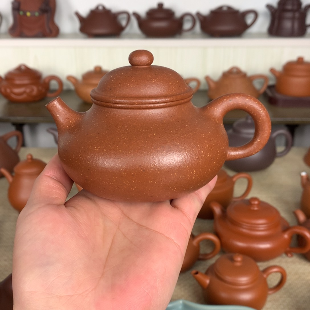 紫砂茶壶红降坡容量200