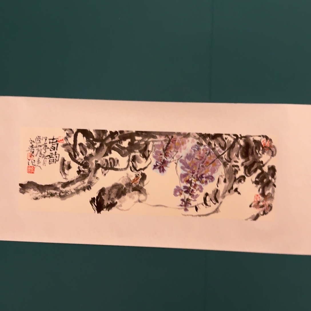 国画国画作品一座