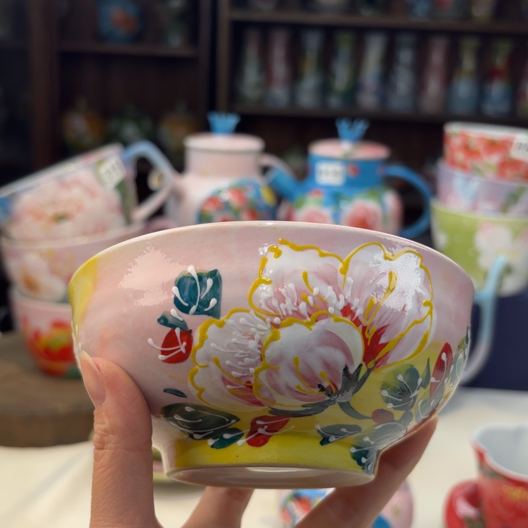 瓷片景德镇手绘高温釉下彩陶瓷茶具
