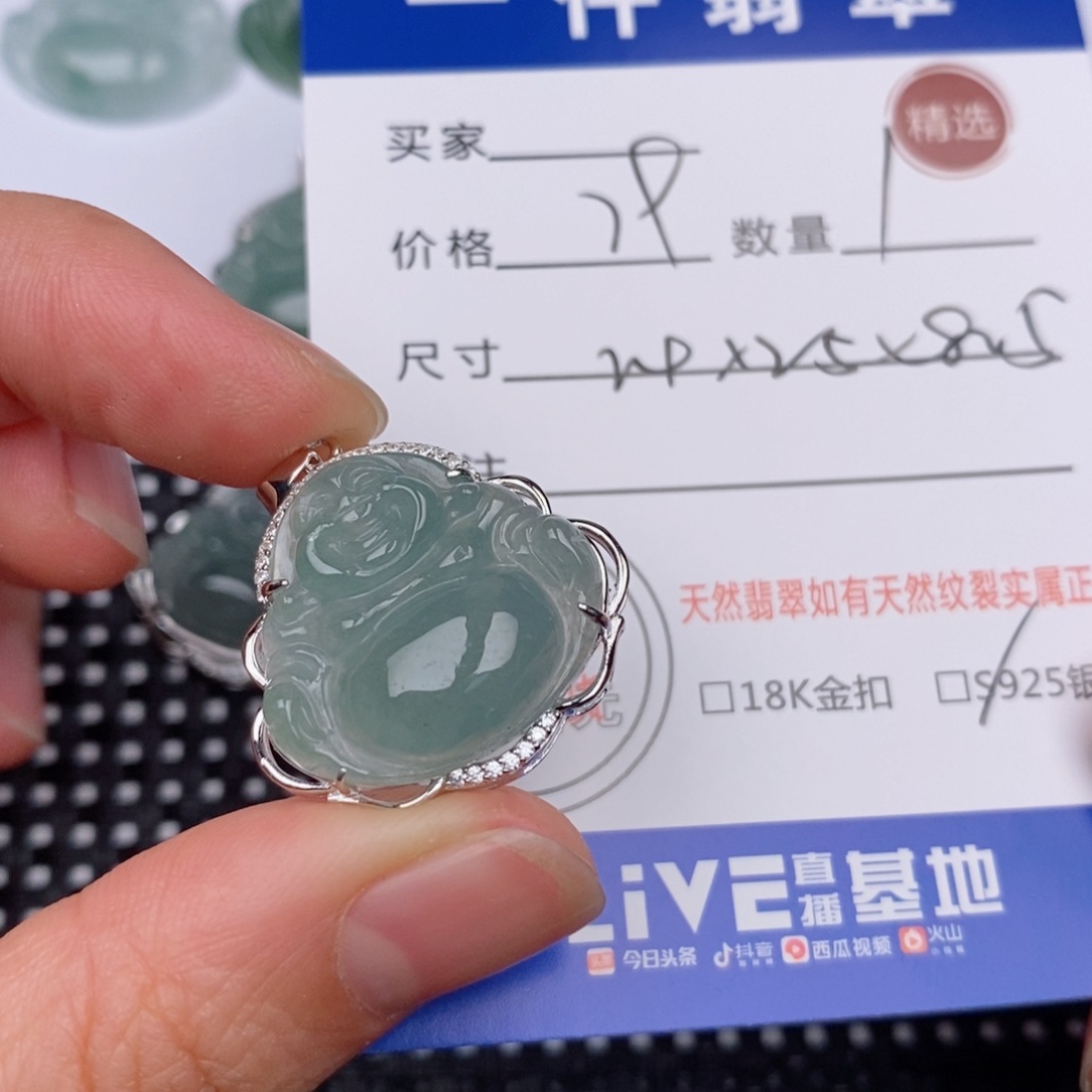 人****翡翠银S925镶嵌颈饰