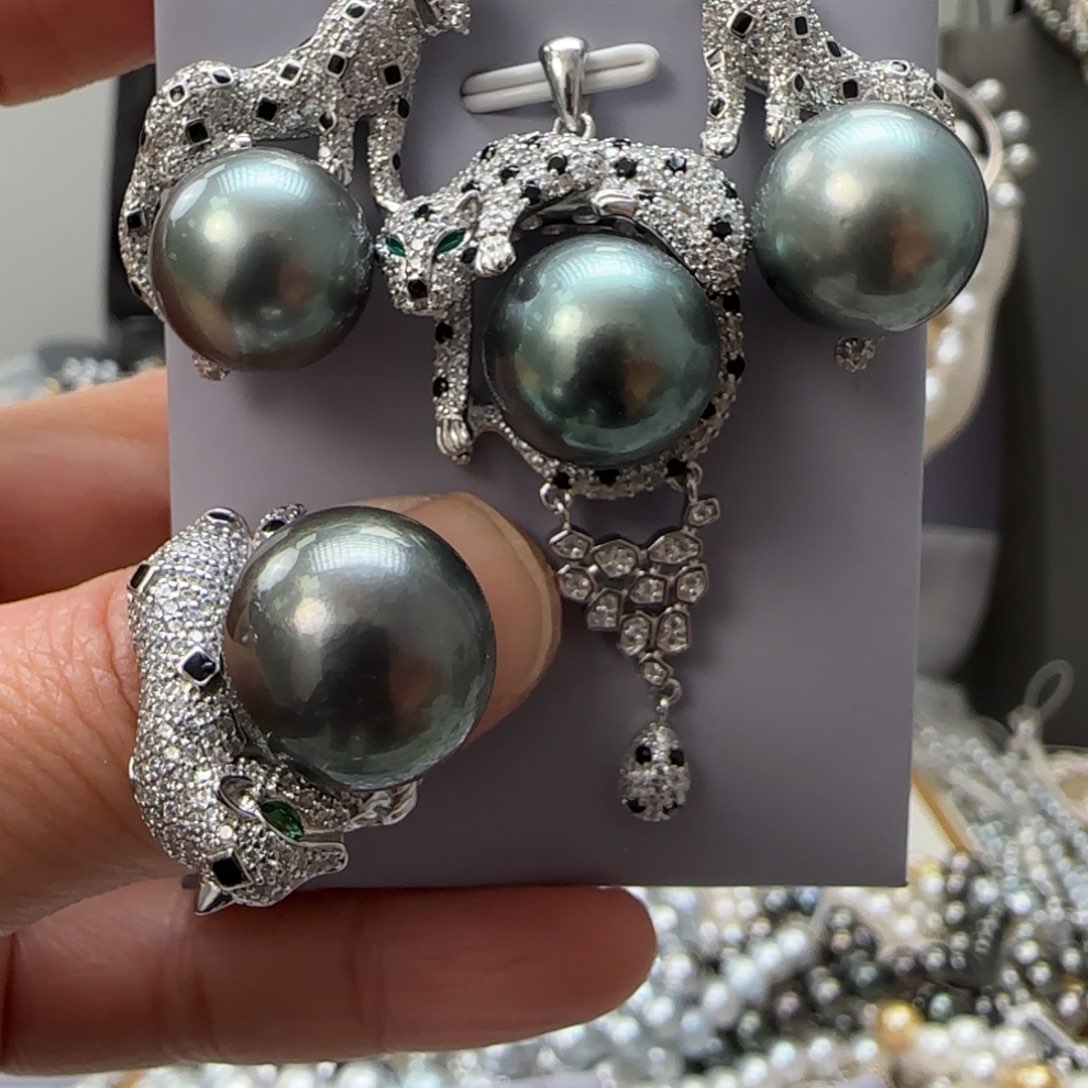 海水珍珠颈饰银S925镶嵌