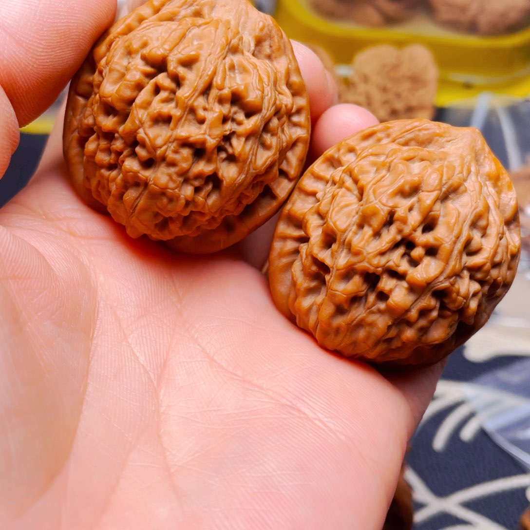 吊坠文玩核桃莲花虎头