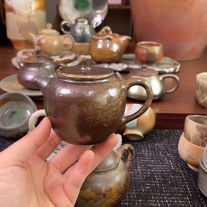 柴烧中白泥茶壶福利
