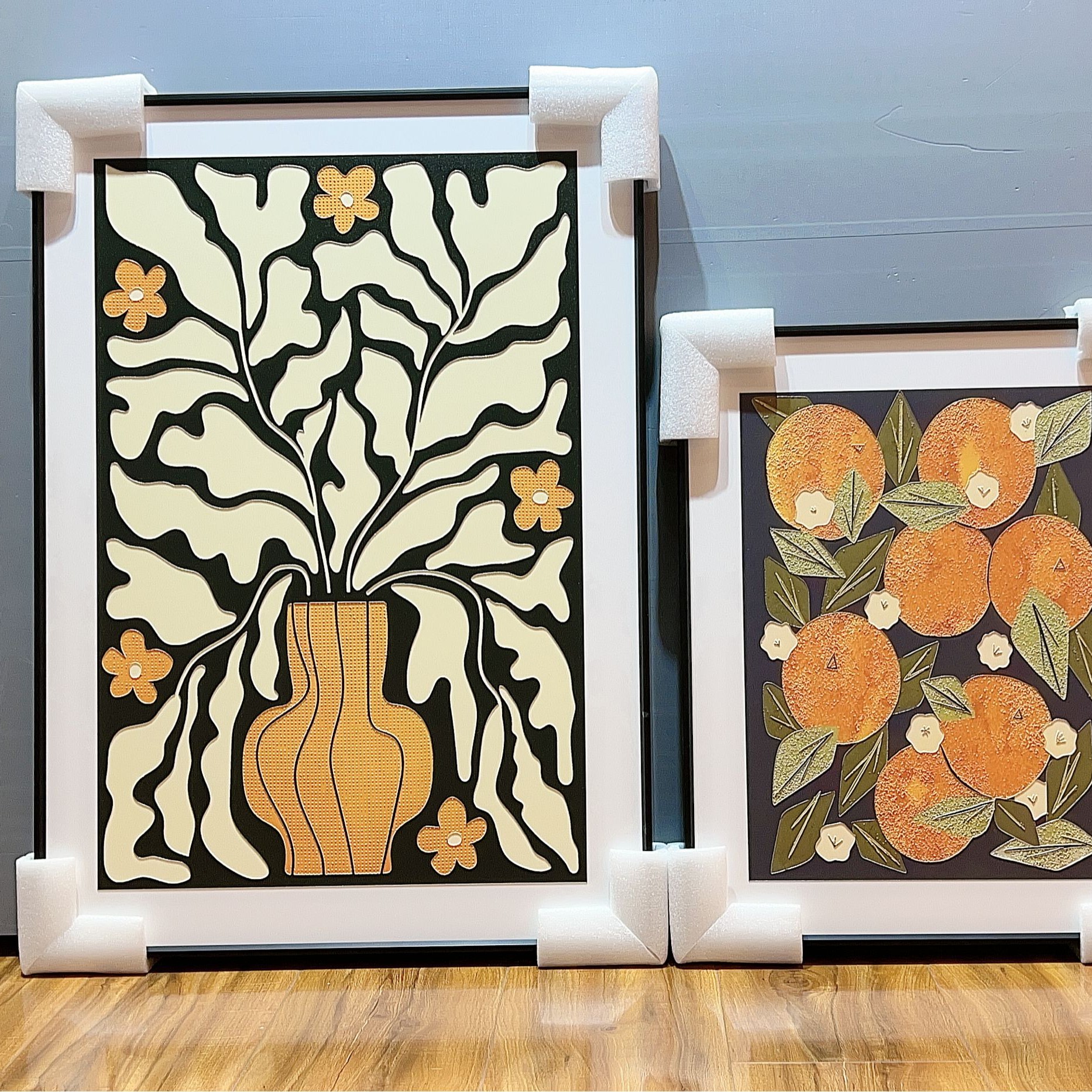 美拉德抽象花卉装饰画砂岩黑白灰客厅餐厅墙挂画卧室墙装饰轻奢