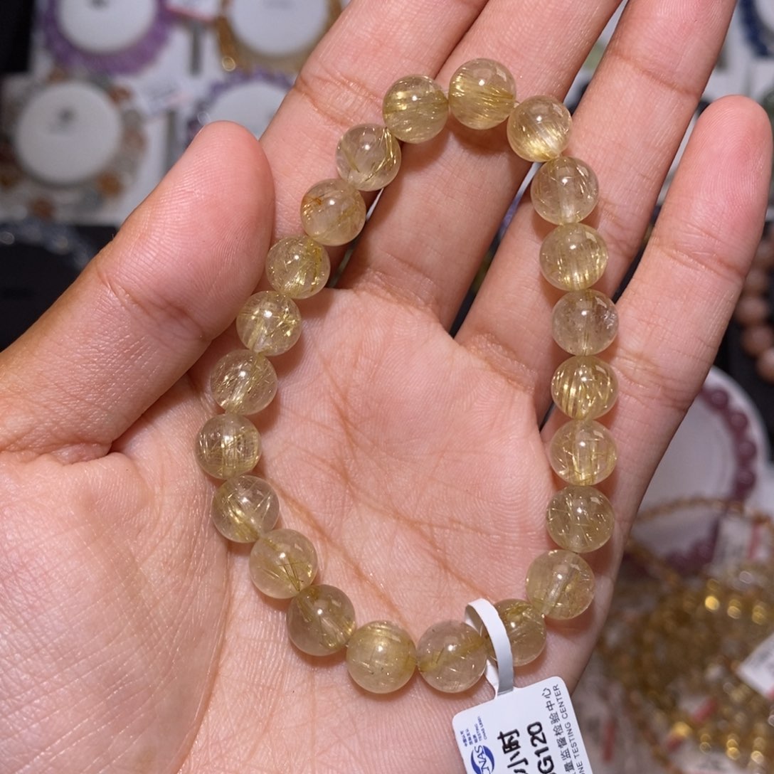 【闪购商品】发晶手链未镶嵌金发8.4mm