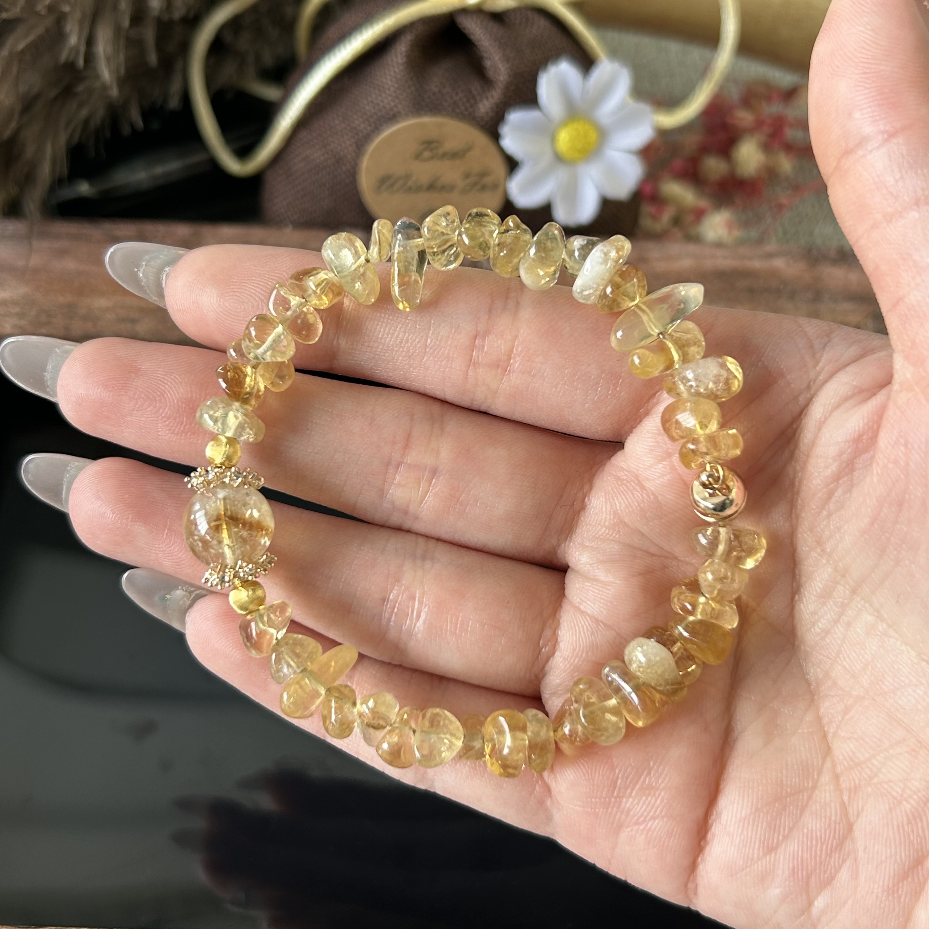 y2043【岁岁金】黄塔随形设计款多宝手链多样性发