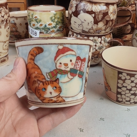 【闪购商品】摆件T**?壹夫手绘高温釉下彩