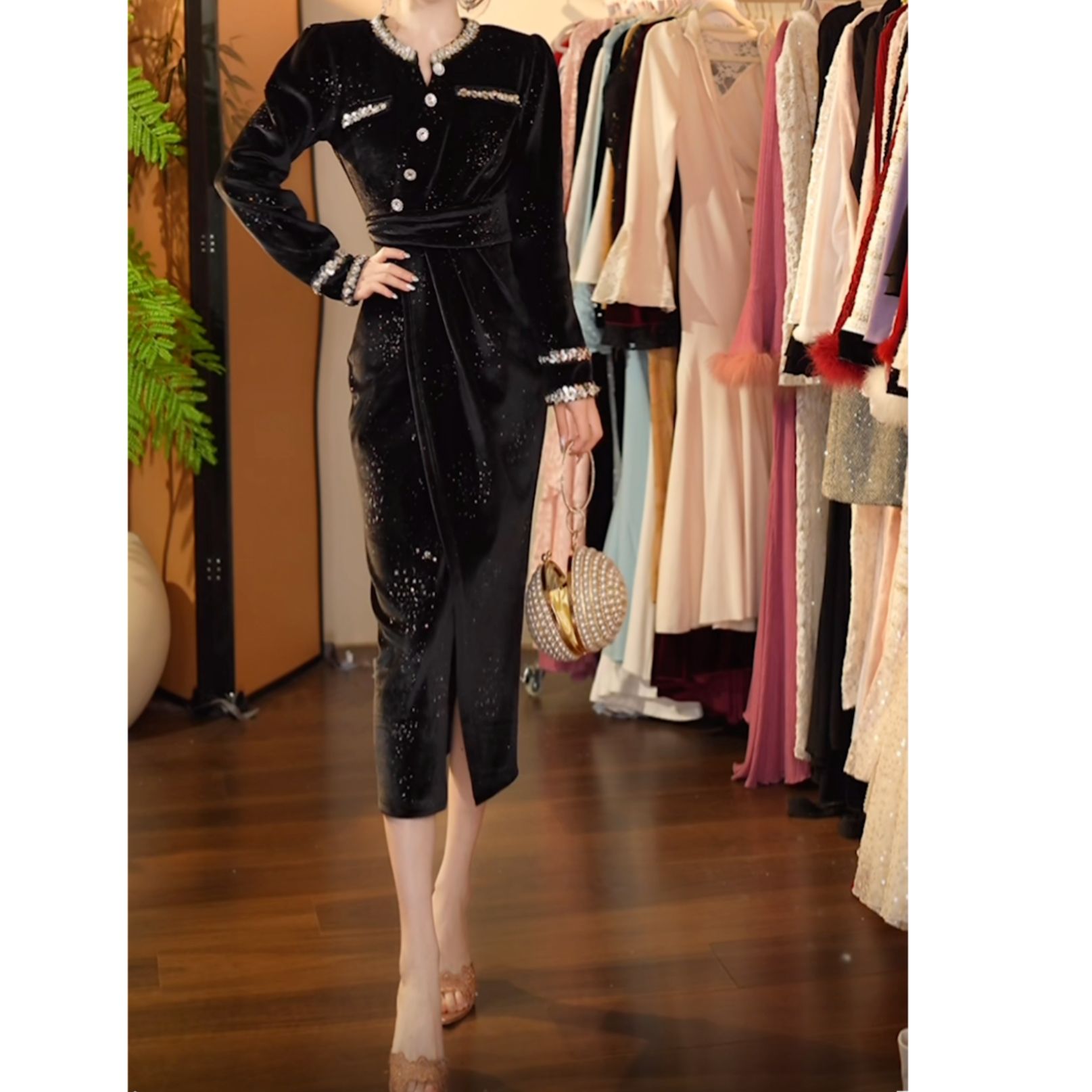 【七姐原创】-953（夜光星河）连衣裙XL993