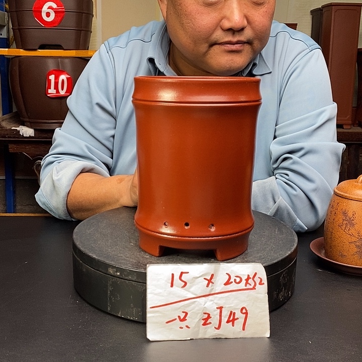 紫砂花盆货号一只ZJ49