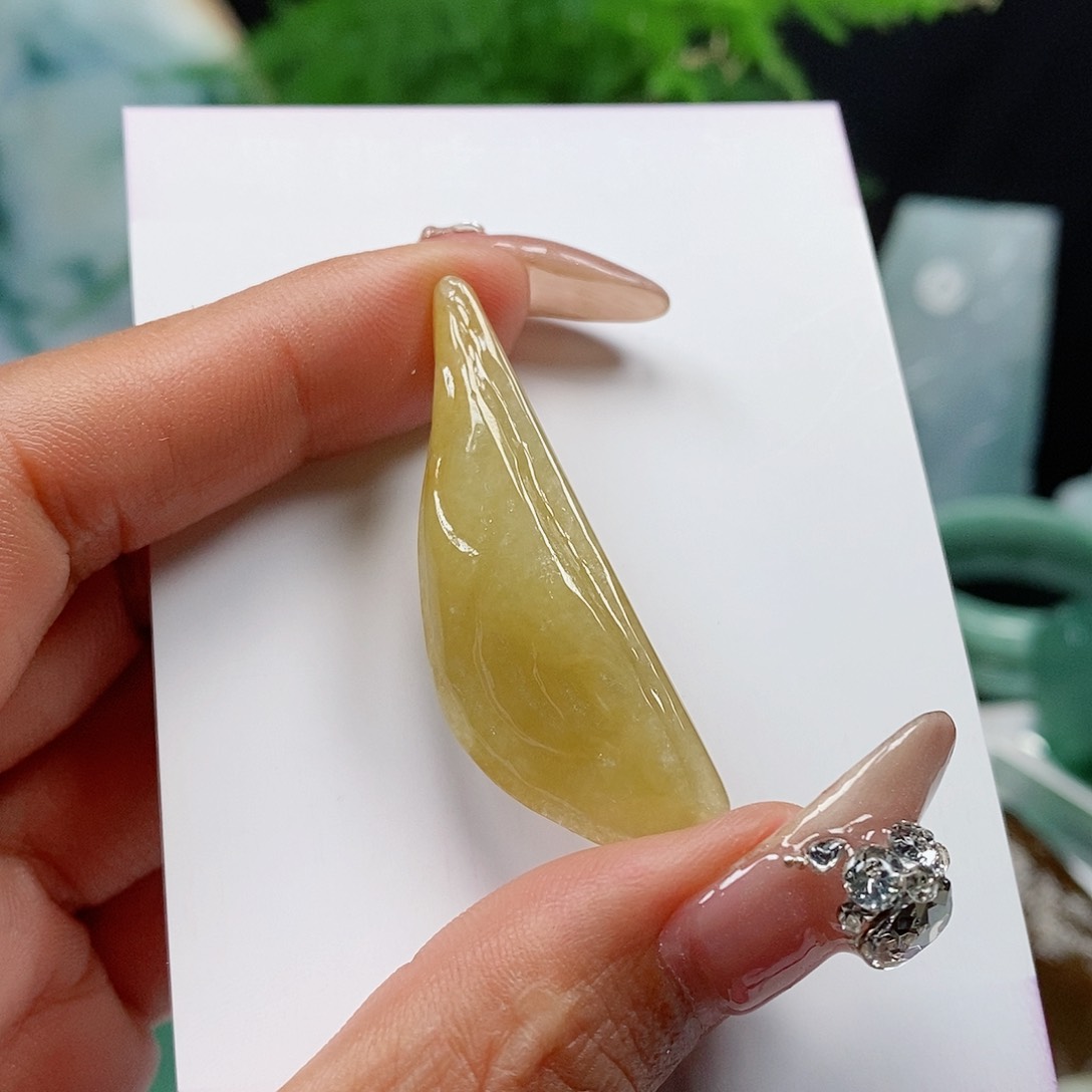 翡翠颈饰未镶嵌缅甸天然a货翡翠挂件