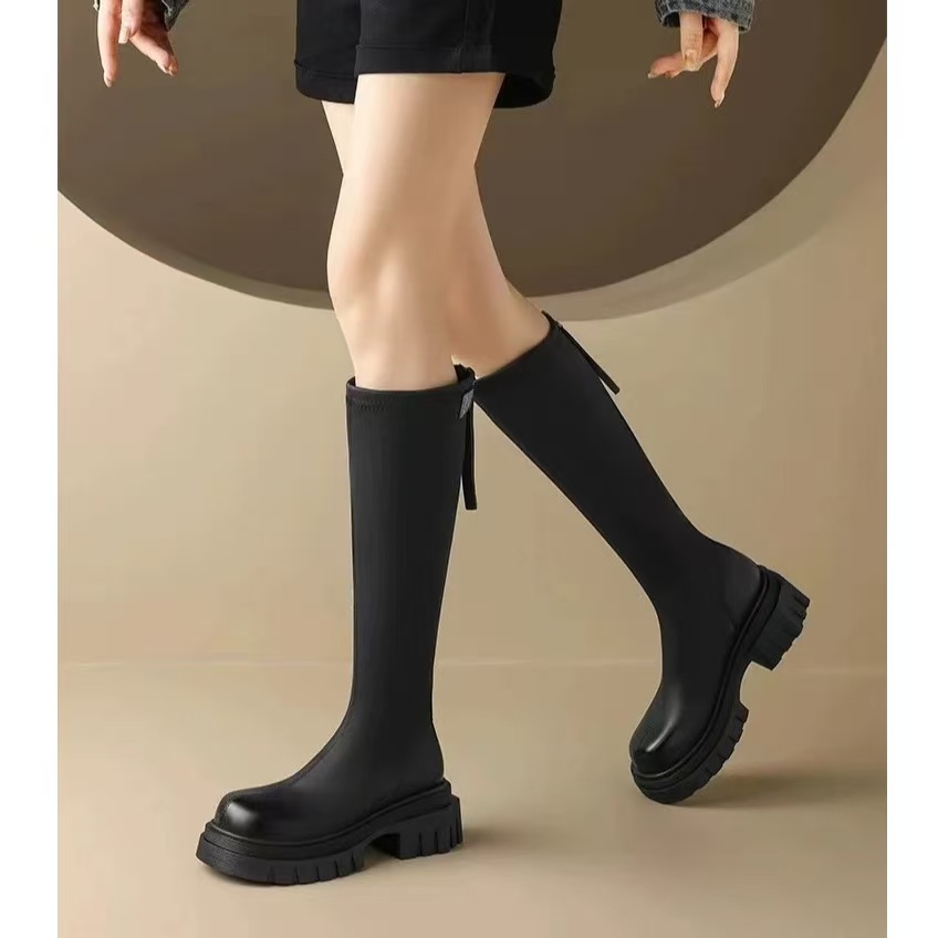简约显瘦小个子增高不过膝百搭时尚长筒靴SQ77
