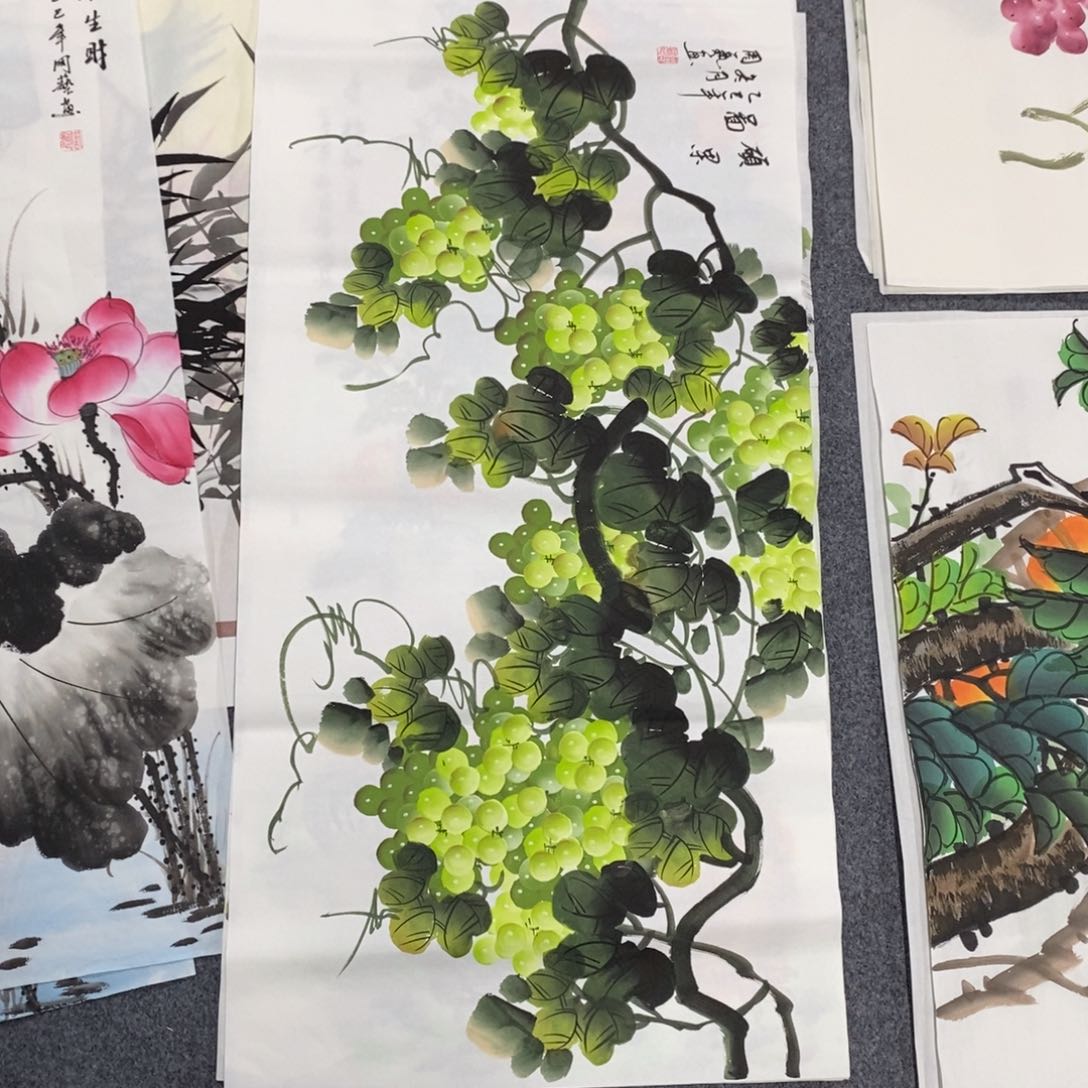 国画尺寸100✖️50三尺精品手绘画