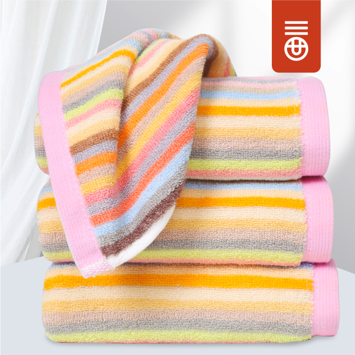 全棉柔纱彩虹毛巾成人家用洗澡擦手洗脸挂式加厚情侣学生
